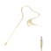 KIMAFUN HeadsetHeadworn Microphone Single Earset EarHook Over Ear Hanging Condenser Mic Compatible with Sennheiser Wireless System Bodypack Transmitter for Performance Theater Lecture Beige C2