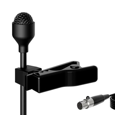 J K MICJ 044 Lapel Microphone Lavalier Microphone Compatible with AKG Samson Wireless Transmitter Mini XLR TA3F Plug