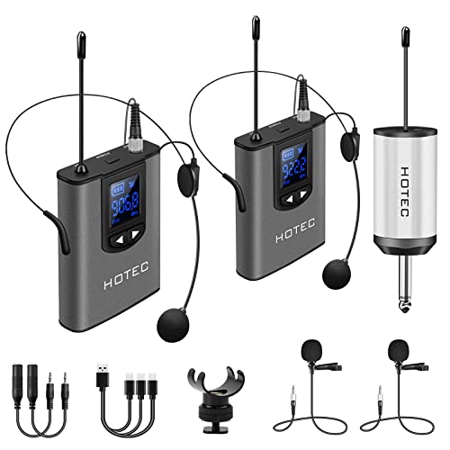هوتيك Hotec Wireless System With Dual Headset Microphones