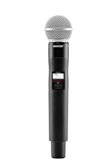 Shure QLXD2SM58 Handheld Transmitter with SM58 Vocal Mic Capsule for use with QLXD Digital Wireless Microphone Systems Receiver Sold Separately J50A Band QLXD2SM58J50A