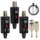 Elimavi Wireless Microphone System 24GHz Wireless Plugon XLR Dual Transmitter Receiver for Dynamic MicMixerPA System2 Transmitters Connecting Microphones for Synchronous Transmission