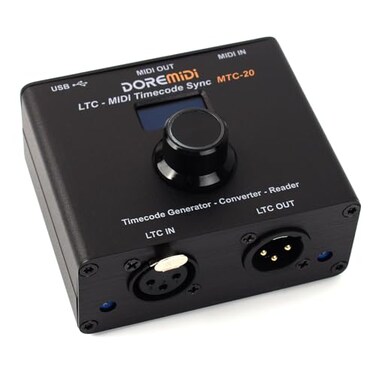 DOREMIDI LTCMIDI Timecode Sync MTC20 device to synchronize MIDI timecode and SMPTE LTC timecode MTC20