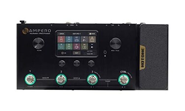 Hotone Ampero MP100 Guitar Bass Amp Modeling IR Cabinets Simulation Multi Language MultiEffects with Expression Pedal Stereo OTG USB Audio Interface