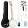 Mulucky 5 String Banjo Mini 26 Inch Travel Banjo Maple Closed Solid Back Beginner Kit With Gig Bag Tuner Picks Strings Strap B805
