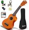 iECO Soprano Ukulele Beginner Kit 21 Inch Ukelele wFree Online Lesson Case Strap Tuner Strings Picks Fast to Learn