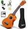 iECO Soprano Ukulele Beginner Kit 21 Inch Ukelele wFree Online Lesson Case Strap Tuner Strings Picks Fast to Learn