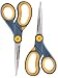 Westcott 8Inch NonStick Titanium Scissors For Office and Home Glide Adjust Technology GreyYellow Craft Fabric Scissors 2 Pack