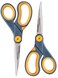 Westcott 8Inch NonStick Titanium Scissors For Office and Home Glide Adjust Technology GreyYellow Craft Fabric Scissors 2 Pack