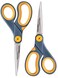 Westcott 8Inch NonStick Titanium Scissors For Office and Home Glide Adjust Technology GreyYellow Craft Fabric Scissors 2 Pack