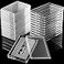 Geiserailie 60 Pcs 1 oz Silver Bar Holder Case Clear Acrylic Silver Bar Holder Capsule Storage Container Box for 1 Ounce