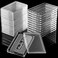 Geiserailie 60 Pcs 1 oz Silver Bar Holder Case Clear Acrylic Silver Bar Holder Capsule Storage Container Box for 1 Ounce
