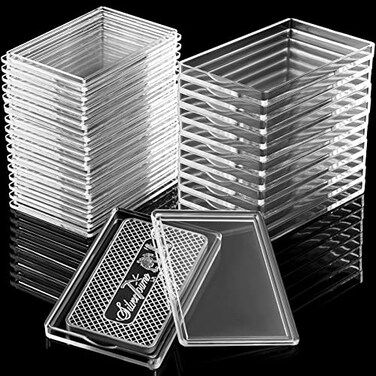 Geiserailie 60 Pcs 1 oz Silver Bar Holder Case Clear Acrylic Silver Bar Holder Capsule Storage Container Box for 1 Ounce