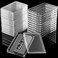 Geiserailie 60 Pcs 1 oz Silver Bar Holder Case Clear Acrylic Silver Bar Holder Capsule Storage Container Box for 1 Ounce