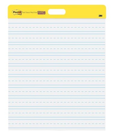 Post-it Postit Easel Pad 20 in x 23 in White wLines 20 SheetsPad 2 Pads Mounts with Command Strips Included