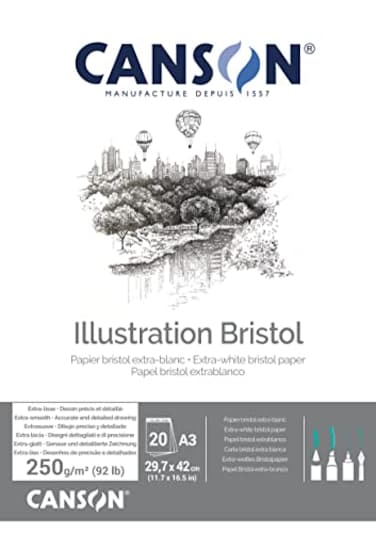 CANSON Illustration Bristol A3 250gsm 20 Sheets Bristol Pad