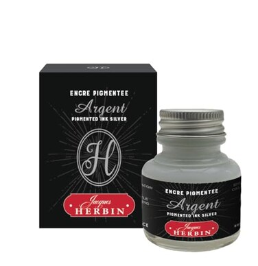 Jacques Herbin Herbin Pigmented Ink 30ml Bottled Silver