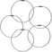 Lucky Line Threaded Locking Key Rings 6 79605 Silver