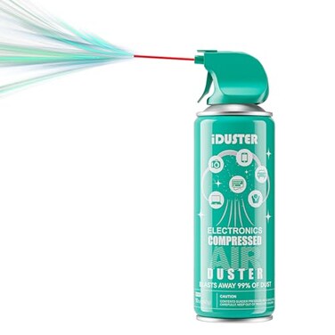 iDuster Compressed Air Duster Can for Electronics 10oz Disposable Keyboard Cleaner Air Spray for Computer Cleaning