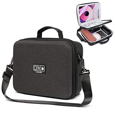 Luxtude Electronic Organizer Travel Case Large Hard Case for Electronics with Shoulder Strap Fits for iPad Up to 11 Tech Gifts
