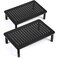 LOTEYIKE TVMonitor Riser Desktop Stand Flat Screen Sturdy Metal Laptop Computer Shelf for Printer iMac 3 Height Adjustable PC with Mesh Platform 2 Pack