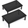 LOTEYIKE TVMonitor Riser Desktop Stand Flat Screen Sturdy Metal Laptop Computer Shelf for Printer iMac 3 Height Adjustable PC with Mesh Platform 2 Pack