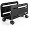 VIVO Computer MidTower Case CPU Steel Rolling Stand Adjustable Mobile Cart Holder with Locking Caster Wheels Black CARTPC01