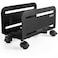 VIVO Computer MidTower Case CPU Steel Rolling Stand Adjustable Mobile Cart Holder with Locking Caster Wheels Black CARTPC01
