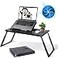 Asltoy Laptop Desk for Bed Foldable Lap Tray With Internal USB Fans Height Angle Adjustable Tablet Stand Notebook Breakfast Table