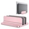 OMOTON Vertical Laptop Stand Updated Double Version Desktop Aluminum Mac Book Stand with Adjustable Dock Size Fits All Mac Book Surface Chrome Book and Gaming Laptops Up to 173 inRosegold