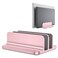 OMOTON Vertical Laptop Stand Updated Double Version Desktop Aluminum Mac Book Stand with Adjustable Dock Size Fits All Mac Book Surface Chrome Book and Gaming Laptops Up to 173 inRosegold