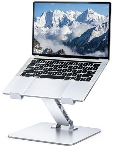Niweya Adjustable Ergonomic Laptop Stand for Desk Foldable Computer Stand Stable Aluminum Lectern Notebook Riser Portable Laptop Holder Mount Compatible with 1016 MacBook ProAir Dell HP