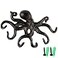 MDLUU Octopus Hook Nautical Wall Key Holder Antique Cast Iron Hook for Coat Hand Towel Bathrobe Jacket