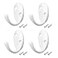 uxcell 4 Pcs Wall Mounted Hook Robe Hooks Single Coat Hanger Hanging Zinc Alloy White