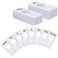 Vantasii 40 Pack Rectangular White Plastic Clothing Size Closet Rack Dividers Hangers Preprinted in 8 Sizes XXS XS S M L XL XXL XXXL 25x 5 Inner Diameter 138