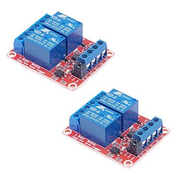 HiLetgo 2pcs DC 24V 2 Channel Relay Module with Isolated Optocoupler High and Low Level HL Level Trigger Module Triggered by DC 24V