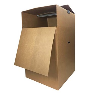 UBOXES Space Saving Wardrobe Moving Boxes 20 x 20 x 34 Inches Moving Boxes 1Pack KraftCorrugated BOXMINIWAR01