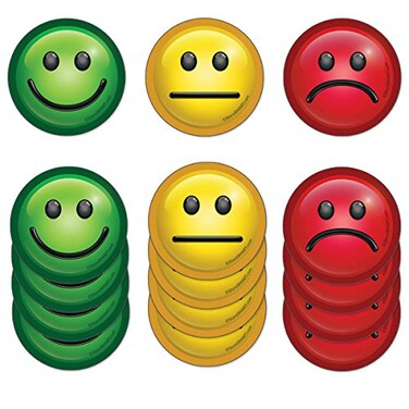 STORE SMART StoreSMART 2 Mood Magnets for Status Visualization 15Pack FACE2VP15