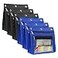 YoeeJob 6 Pack 1 Inch Expandable Zipper Pencil Pouches with Clear Window for 3 Ring Binder Suitable for School OfficeBlackBlue