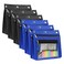 YoeeJob 6 Pack 1 Inch Expandable Zipper Pencil Pouches with Clear Window for 3 Ring Binder Suitable for School OfficeBlackBlue
