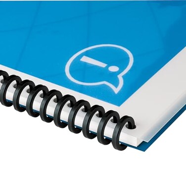 GBC Binding Spines Spirals Coils 516 Diameter 45 Sheet Capacity ProClick Black 25 Pack 2515662
