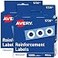 Avery SelfAdhesive Hole Reinforcement Stickers 14 Diameter Hole Punch Reinforcement Labels White NonPrintable 1000 Per Pack 2Pack 2000 Total 5615