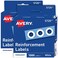 Avery SelfAdhesive Hole Reinforcement Stickers 14 Diameter Hole Punch Reinforcement Labels White NonPrintable 1000 Per Pack 2Pack 2000 Total 5615