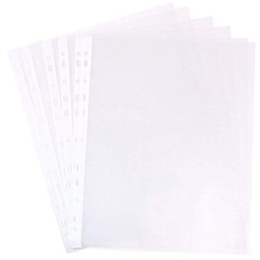 JAM PAPER Sheet Protectors Fits Standard 8 12 x 11 Paper Clear 10 Document SleevesPack