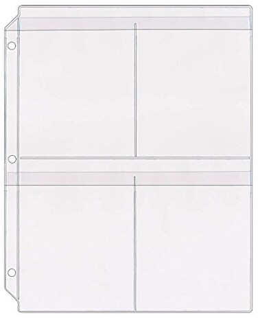 STORE SMART StoreSMART Plastic 4Pocket Binder Page with Flaps 10Pack SPT6004F10