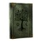 Ovesmusl PU Leather A5 Binder 6 Ring Refillable Journal Cover No Refill Paper A5 Planner Binder Loose Leaf Binder for Notebook 57x83 with Elastic Closure Green Tree