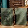 Ovesmusl PU Leather A5 Binder 6 Ring Refillable Journal Cover No Refill Paper A5 Planner Binder Loose Leaf Binder for Notebook 57x83 with Elastic Closure Green Tree