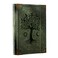 Ovesmusl PU Leather A5 Binder 6 Ring Refillable Journal Cover No Refill Paper A5 Planner Binder Loose Leaf Binder for Notebook 57x83 with Elastic Closure Green Tree