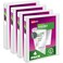 Avery Durable View 3 Ring Binders for Home School Supplies Office or Organization Needs 1 Slant Ring 4 Pack White Binders 17575