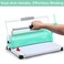 OFFNOVA Binding Machine 21Hole 450 Sheets Paper Comb Binding Machine for Letter Size A4 A5 Paper Easy to Punch Handle Adjustable Margin Book Binder with 100 PCS 38 Comb Binding Spines