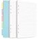 Billtigif A5 Refill Paper Planner Inserts for A5 Binder Budget Planner Journals Notebook 6 Ring Loose Leaf Lined Paper with Binder Dividers 240 Pages White